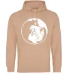 Мужская толстовка (худи) Сейлор Мун с котиком Песочный Мужская толстовка (худи) Сейлор Мун с котиком Песочный фото