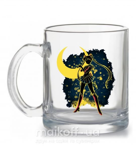 Чашка скляна Sailor Moon splash Прозорий фото
