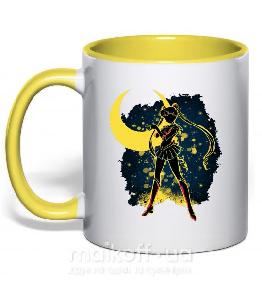Чашка с цветной ручкой Sailor Moon splash Солнечно желтый фото