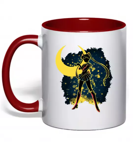 Чашка с цветной ручкой Sailor Moon splash Красный фото