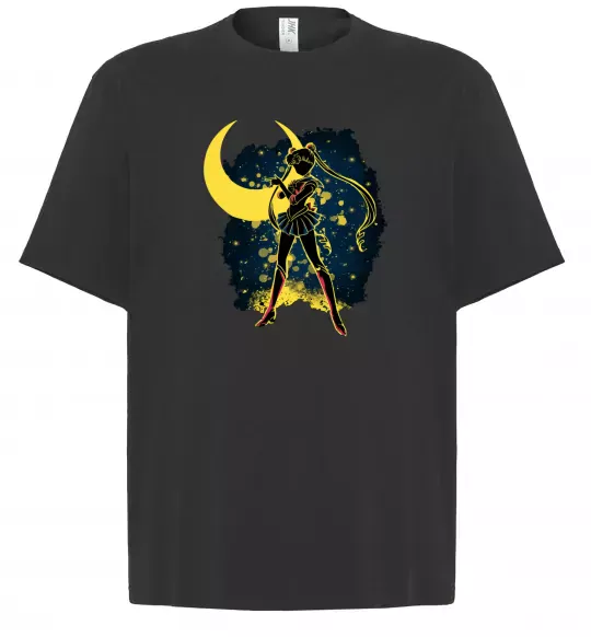 Футболка Оверсайз Sailor Moon splash Чорний фото