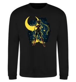 Свитшот Sailor moon with the cat Серый меланж фото