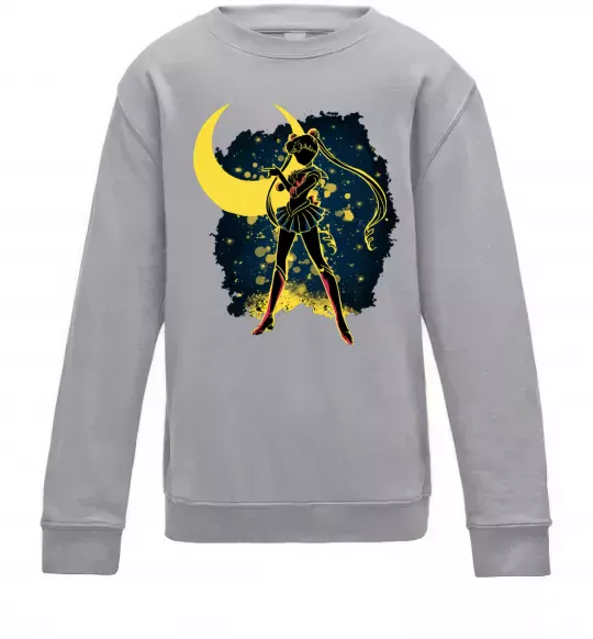 Детский Свитшот Sailor Moon splash Серый меланж фото