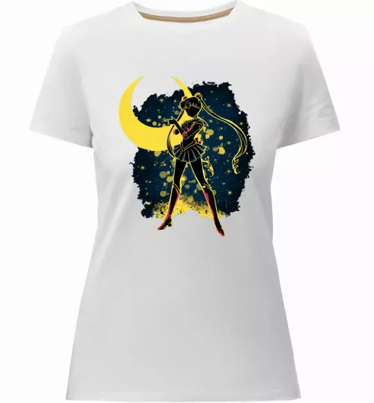 Жіноча преміум футболка Sailor Moon splash Білий фото