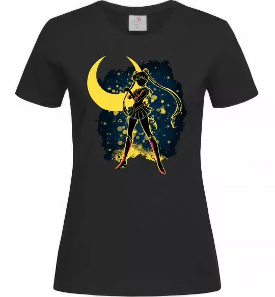 Женская футболка Sailor Moon splash Черный фото