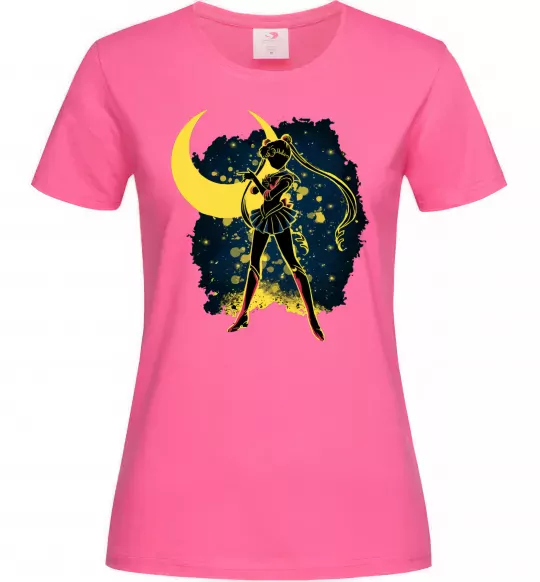 Женская футболка Sailor Moon splash Ярко-розовый фото
