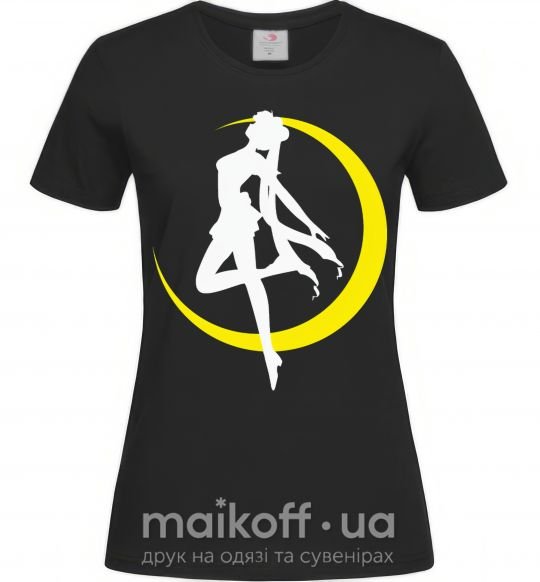 Женская футболка Moon Sailor Черный фото