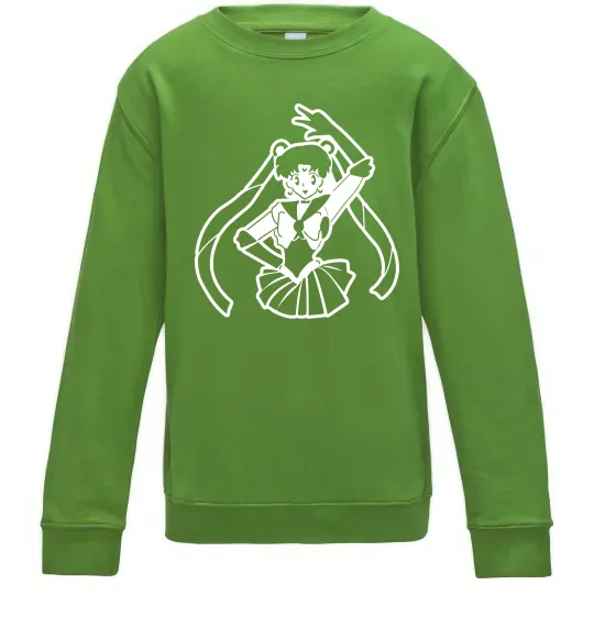 Дитячий світшот Sailor Moon black Лаймовий фото