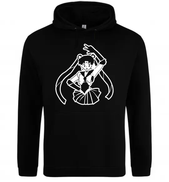 Женская толстовка (худи) Sailor Moon black Черный фото