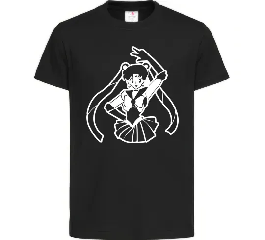 Дитяча футболка Sailor Moon black Чорний фото