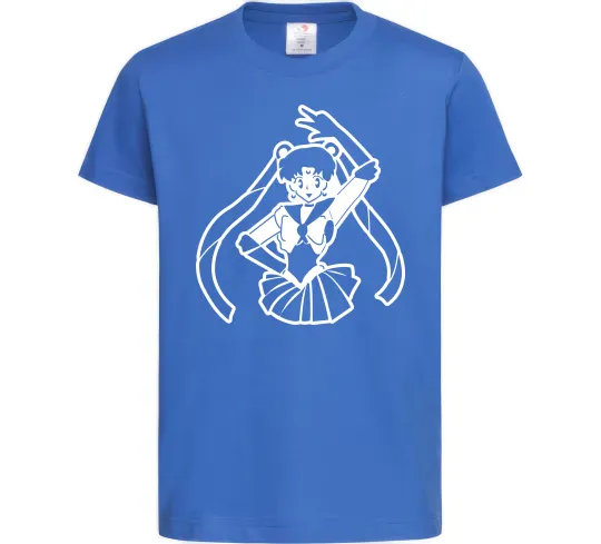 Дитяча футболка Sailor Moon black Яскраво-синій фото