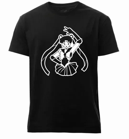 Чоловіча преміум футболка Sailor Moon black Чорний фото