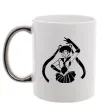 Чашка с цветной ручкой Sailor Moon black Серебро фото