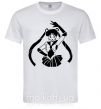 Мужская футболка Sailor Moon black Белый фото