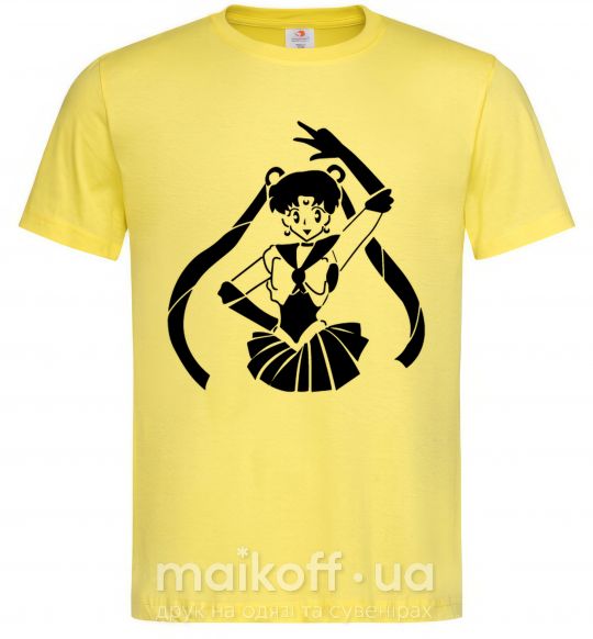 Мужская футболка Sailor Moon black Лимонный фото