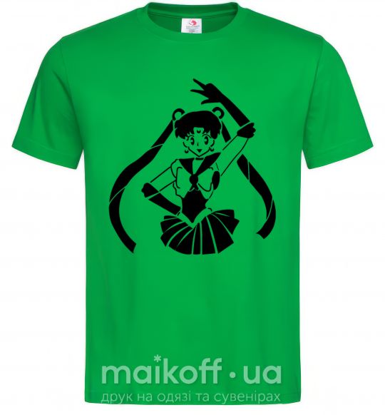 Мужская футболка Sailor Moon black Зеленый фото