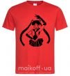 Чоловіча футболка Sailor Moon black Червоний фото