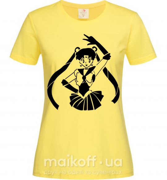 Женская футболка Sailor Moon black Лимонный фото