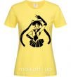 Жіноча футболка Sailor Moon black Лимонний фото