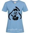 Женская футболка Sailor Moon black Голубой фото