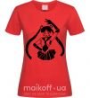 Жіноча футболка Sailor Moon black Червоний фото