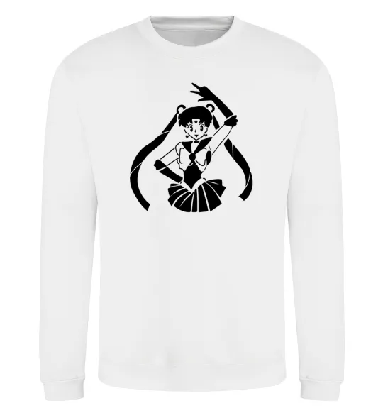Свитшот Sailor Moon black Белый фото