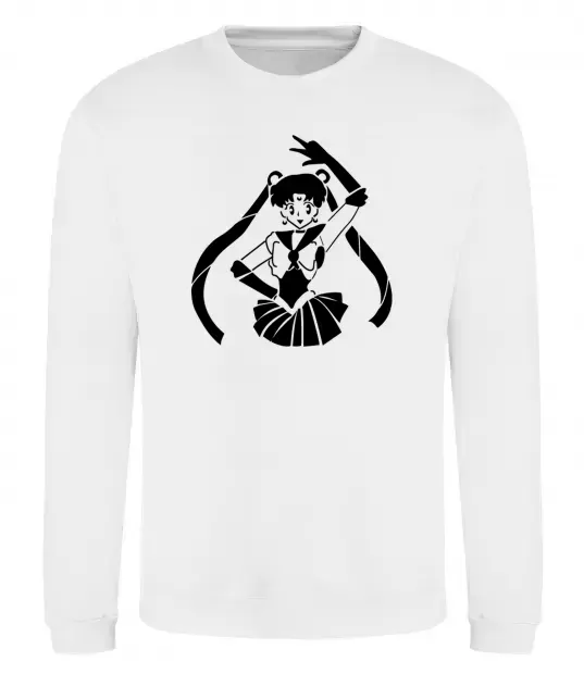 Свитшот Sailor Moon black Белый фото