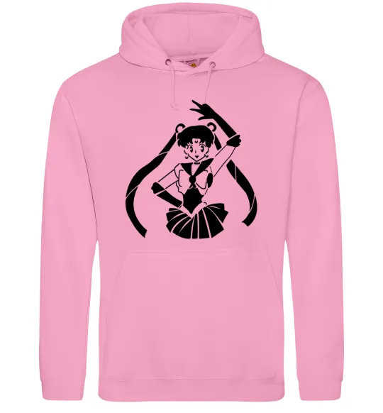 Чоловіча толстовка (худі) Sailor Moon black Рожевий фото