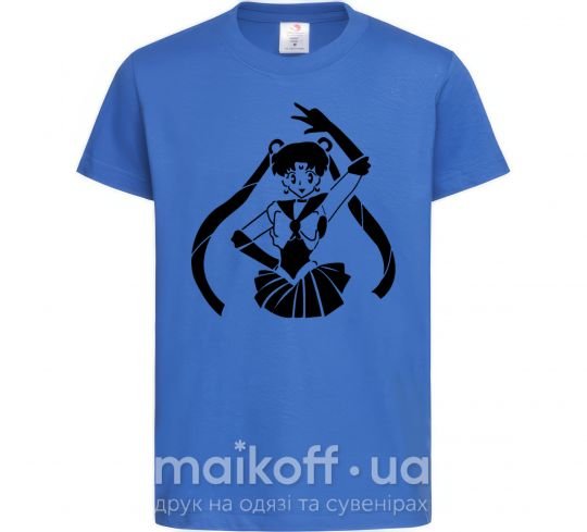 Детская футболка Sailor Moon black Ярко-синий фото