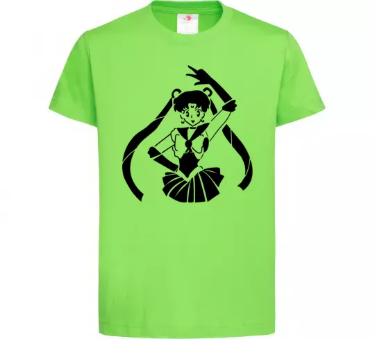 Дитяча футболка Sailor Moon black Лаймовий фото