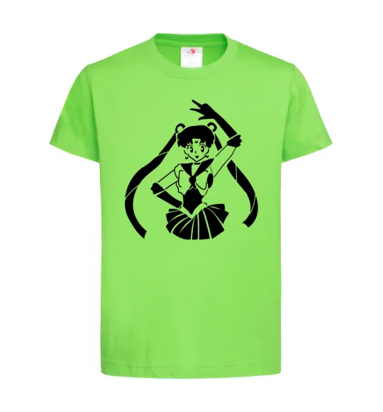 Дитяча футболка Sailor Moon black Лаймовий фото
