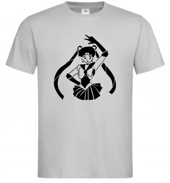 Чоловіча футболка Sailor Moon black Сірий фото