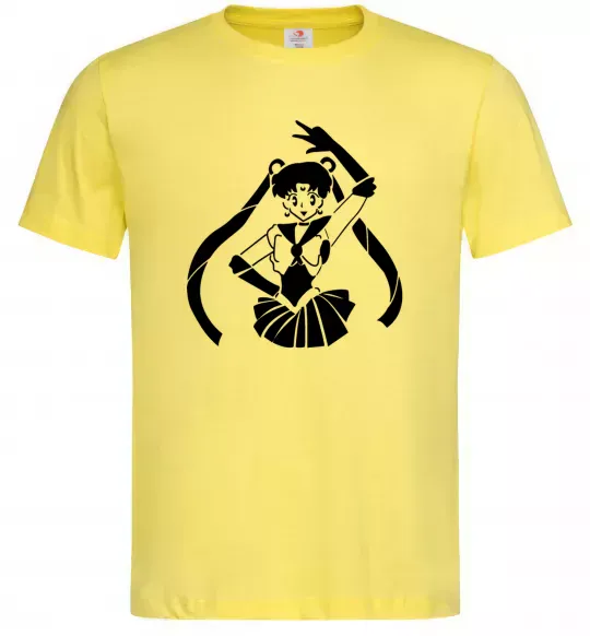 Чоловіча футболка Sailor Moon black Лимонний фото