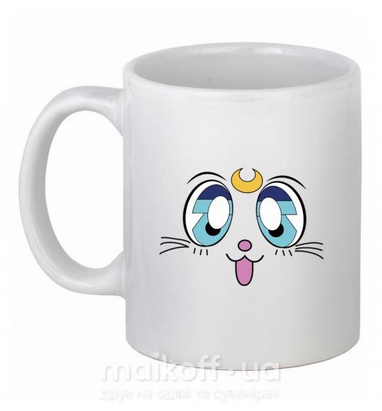 Чашка керамічна Cat Moon Білий фото