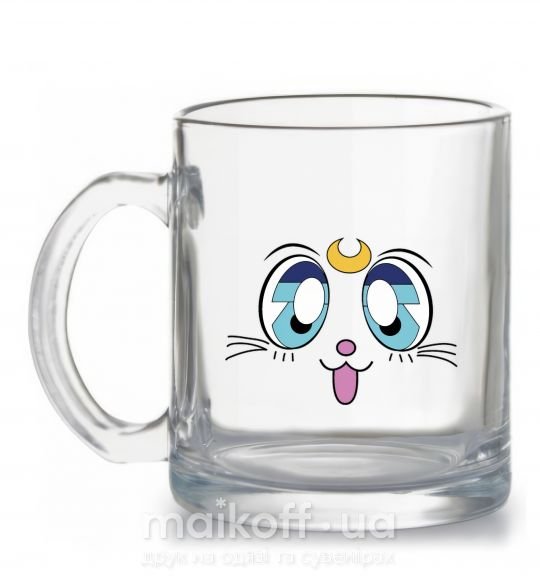Чашка скляна Cat Moon Прозорий фото