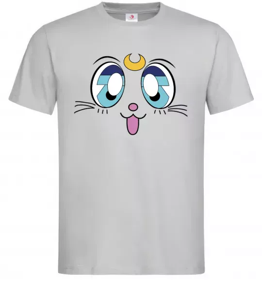 Чоловіча футболка Cat Moon Сірий фото