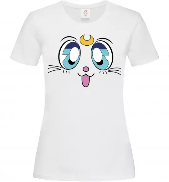 Жіноча футболка Cat Moon Білий фото