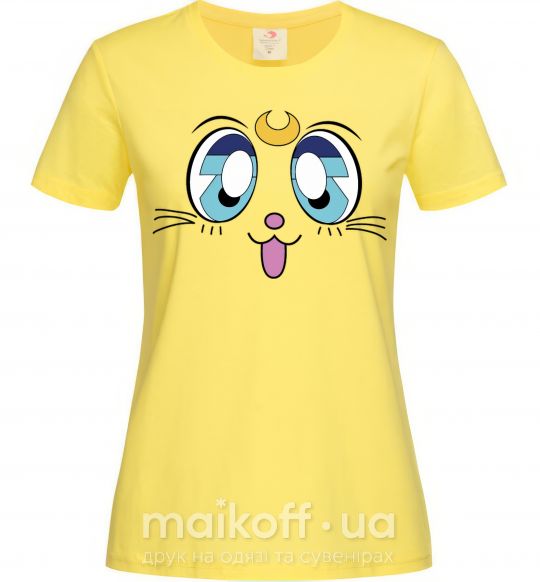 Жіноча футболка Cat Moon Лимонний фото