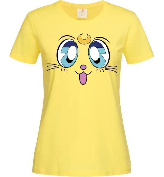 Жіноча футболка Cat Moon Лимонний фото