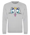 Свитшот Cat Moon Серый меланж фото
