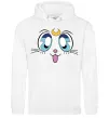 Мужская толстовка (худи) Cat Moon Белый фото