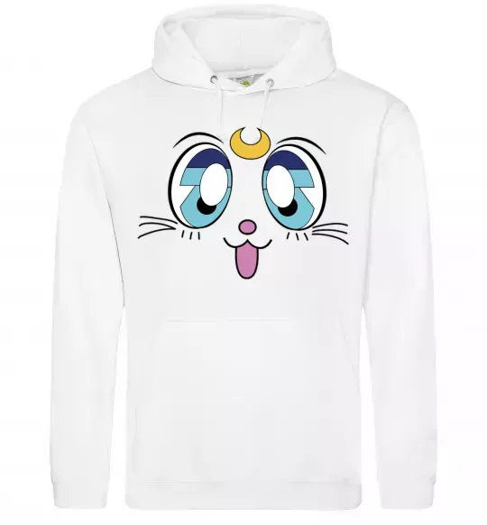 Жіноча толстовка (худі) Cat Moon Білий фото