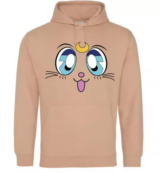 Жіноча толстовка (худі) Cat Moon Пісочний фото