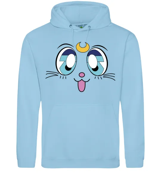 Жіноча толстовка (худі) Cat Moon Блакитний фото