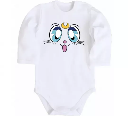 Детский боди Cat Moon Белый фото