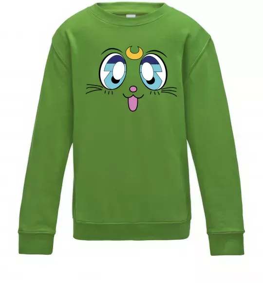 Детский Свитшот Cat Moon Лаймовый фото