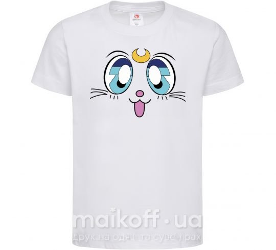 Дитяча футболка Cat Moon Білий фото