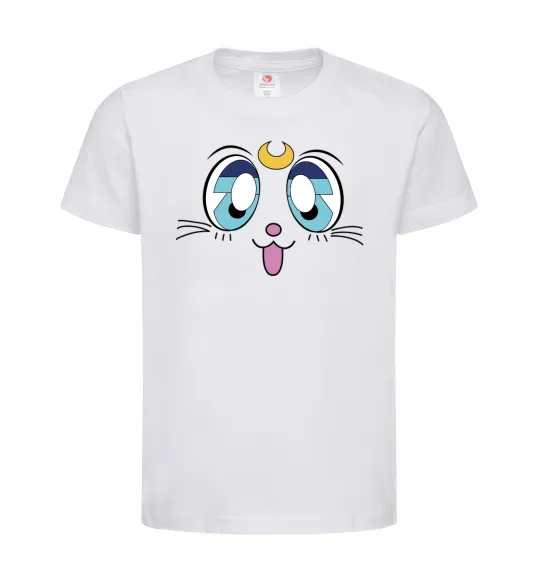 Дитяча футболка Cat Moon Білий фото