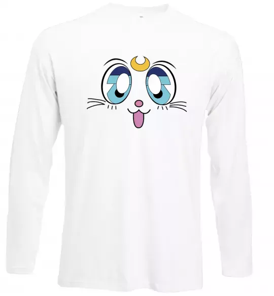 Лонгслів Cat Moon Білий фото