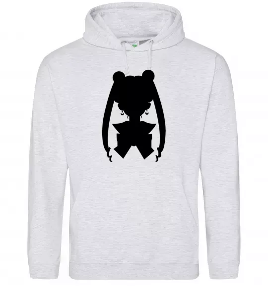 Женская толстовка (худи) Sailor Moon shadow Серый меланж фото